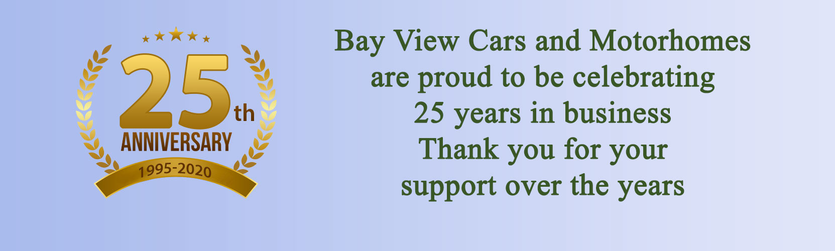 Celebrating 25 years at Bay View Cars